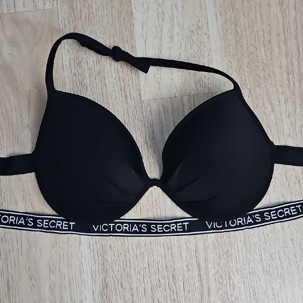 Victoria's Secret Black Bra with Logo Band